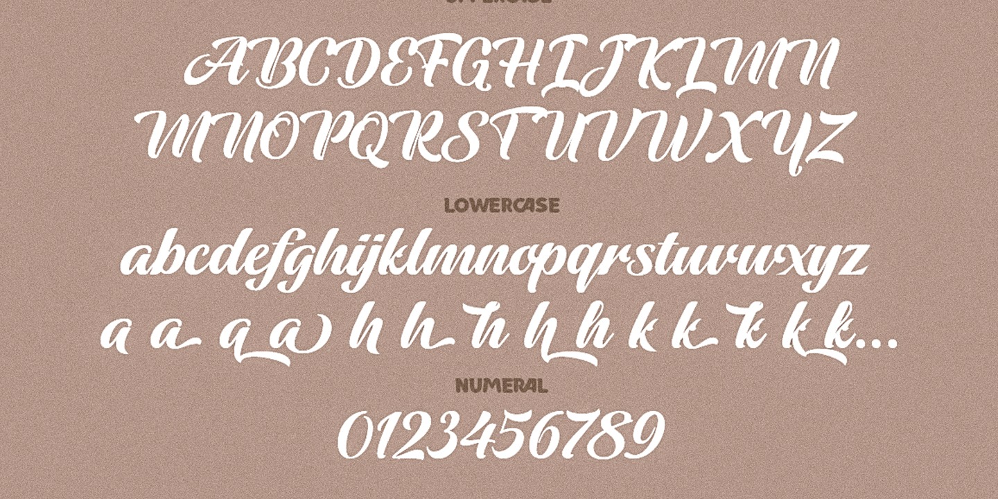 Пример шрифта Satnight Script Regular